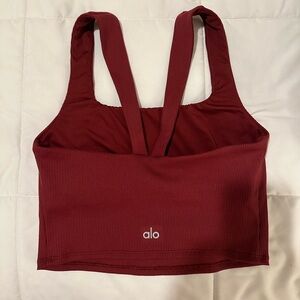 Alosoft Ribbed Chic Bra Tank